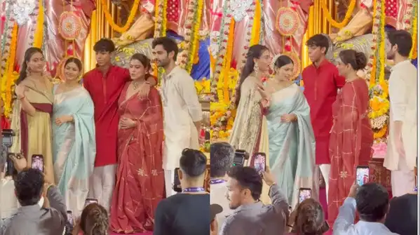 Kajol, Nysa Devgan, Jaya Bachchan turn heads in stunning ethnic looks at North Bombay Sarbojanin