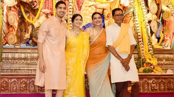 Kajol, Nysa Devgan, Jaya Bachchan turn heads in stunning ethnic looks at North Bombay Sarbojanin