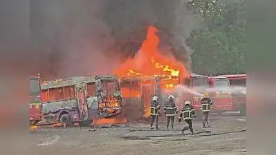 Mumbai: The massive fire at BEST’s Anik depot on Monday, which destroyed 12 buses, including
