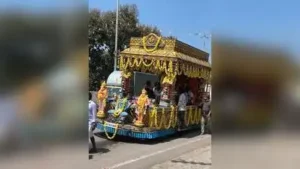 Jewellery of Goddess Hasanamba was transported to the temple under tight security in Hassan