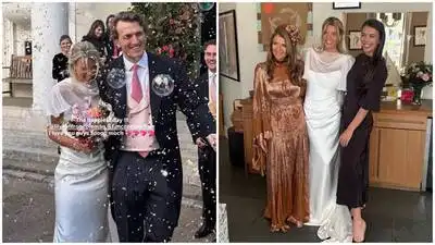 Annabel Croft's daughter surprises in two wedding dresses