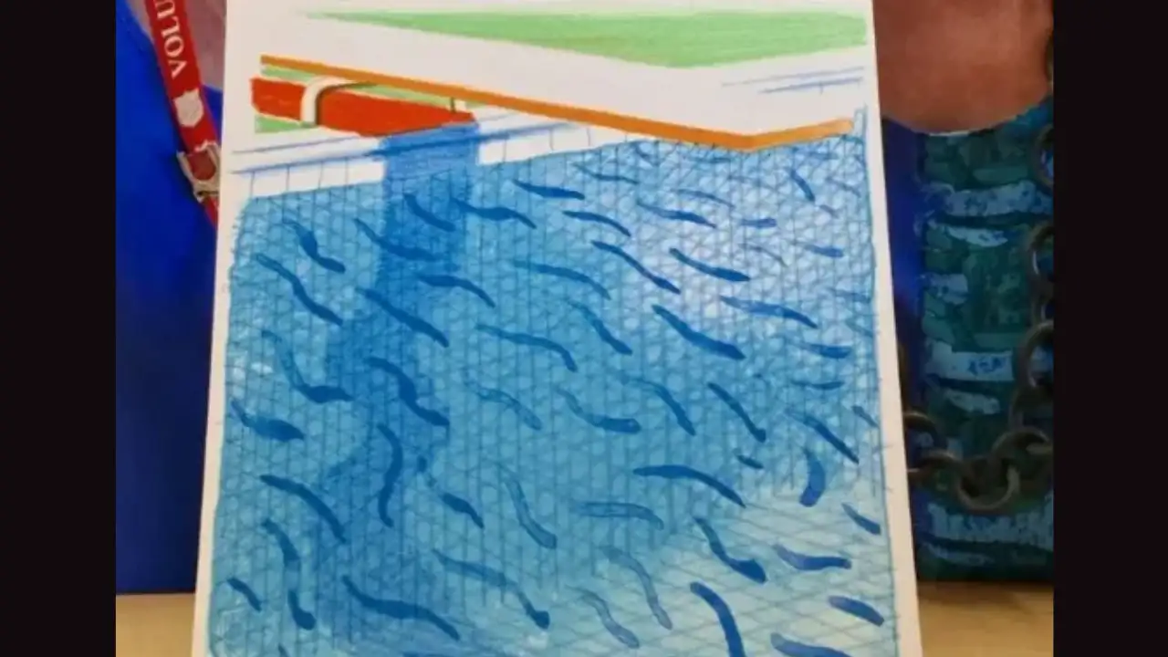 A Salvation Army volunteer found a signed David Hockney print hidden inside a donated book; 46