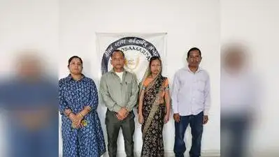 Rajkumari (2nd from right) reunited with her family after 12 years