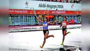 Vithya Ramraj from Tamil Nadu takes India to gold in the women’s relay at the Asian Games