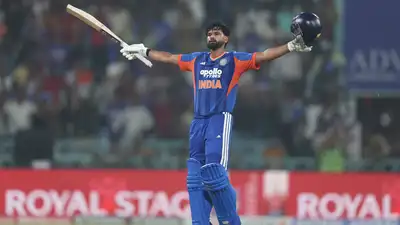 Shreyas Iyer scores maiden T20I ton (Image: BCCI)