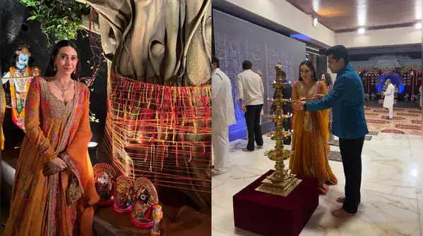 Everyone usually defaults to bright reds, deep maroons, or heavy pinks, but Karisma Kapoor just