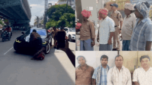 Four men who had extorted money from a BMW car owner while posing as transgender persons were