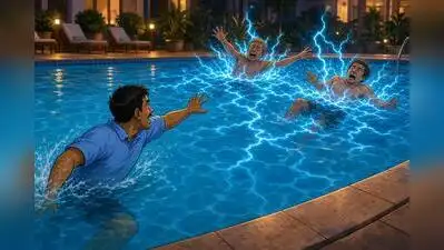 Having jumped into the pool Friday evening in an attempt to save the two men, Tiwari was