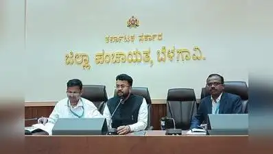 ZP CEO Rahul Shinde addresses a special DCC and DLRC meeting held at the ZP hall on Monday