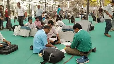 Poll officials prepare for the Rejinagar bypoll