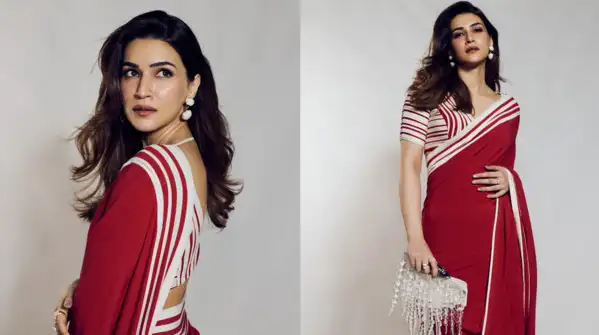 In a recent public event in Delhi, Kriti Sanon donned a saree, but with a modern twist