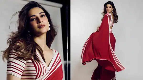 In a recent public event in Delhi, Kriti Sanon donned a saree, but with a modern twist