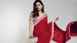 In a recent public event in Delhi, Kriti Sanon donned a saree, but with a modern twist