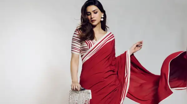 In a recent public event in Delhi, Kriti Sanon donned a saree, but with a modern twist