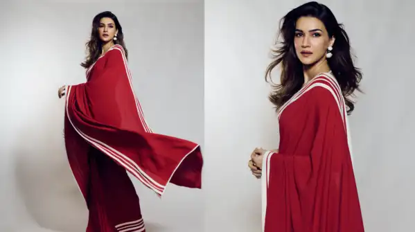 In a recent public event in Delhi, Kriti Sanon donned a saree, but with a modern twist