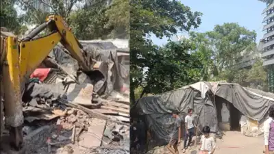 Western Railway conducted a demolition drive to remove 28 illegal hutments for Jogeshwari
