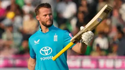 Captain Brook then joined the charge, helping England add another 107 runs in a brisk
