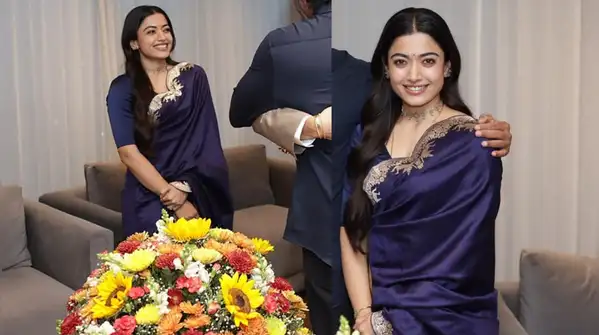 Rashmika Mandanna's saree from Raw Mango said it all in her latest meeting with the Chief