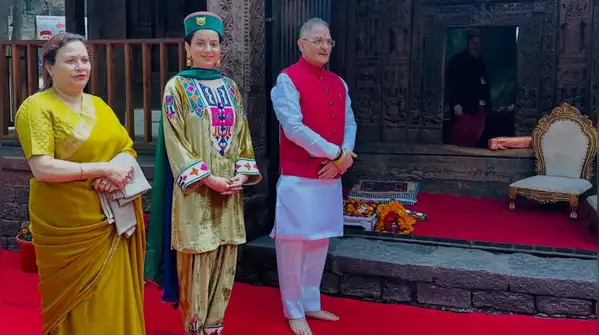 Kangana Ranaut goes full Himachali royalty in a statement topi, Kullu shawl, and a cultural nod