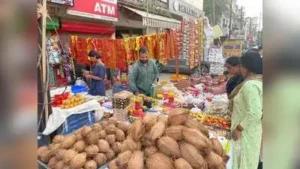 Markets across the city witnessed a rush of devotees on Saturday as people made last-minute