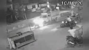 Pickup vehicle hit a scooter rider and dragged him for about 200 metres while fleeing