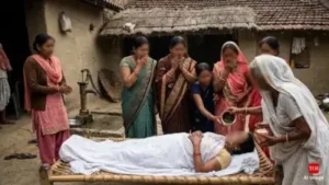 As the rituals were underway, Lalita started coughing unexpectedly when tulsi water was poured