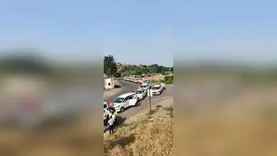 Vehicle long march from Akole to Mumbai by AIKS