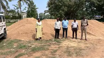 Officials keep night vigil — Sand seized, but no trucks