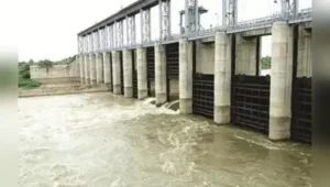 Babhali barrage, located near Dharmabad in Nanded district and having a storage capacity of 2.7