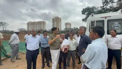 After inspecting the Metro works around the city, Bengaluru development minister Krishna Byre