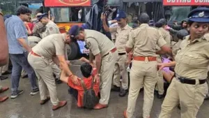Hundreds of CJP AISA students and youths detained as they arrived to protest against SIR