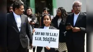 Lawyers protest against police violence, in front of the city civil court in Bengaluru