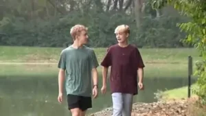 Two teenage brothers jumped into a murky pond in Carmel, Indiana, to rescue a grandmother