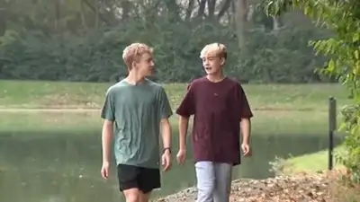 Two teenage brothers jumped into a murky pond in Carmel, Indiana, to rescue a grandmother