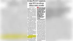 PGCET aspirants staged a demonstration at KEA seeking second round of counsleing