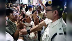 The tragedy also changed the mood of pandal-hoppers elsewhere in the city