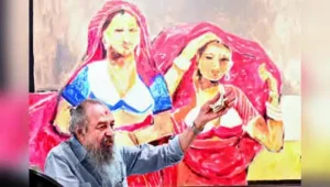 That’s what I call this one,” argues its 76-year-old creator, artist Thota Tharrani