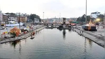 As fresh water was released from Gangapur Dam, water flowed through the Ramkund stretch