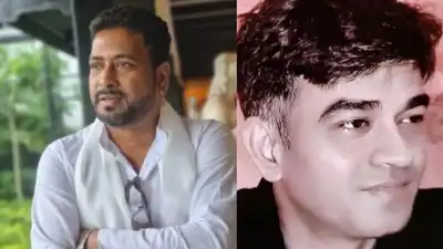 BJP MLA Shankar Ghosh (L) was speaking to Chandranath Rath about upcoming party programmes when