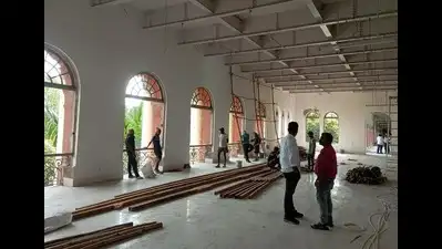What we are doing instead is creating a kind of film set or a puja pandal: make the chamber