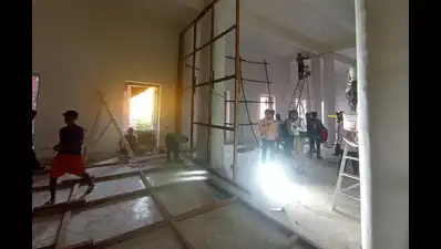 What we are doing instead is creating a kind of film set or a puja pandal: make the chamber