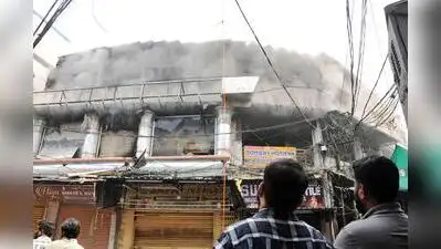 Fire ravages 7 shops at Madina Circle near Charminar