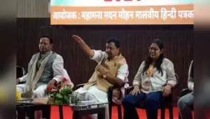 Interacting with young people at Mahatma Gandhi Kashi Vidyapith on the second day