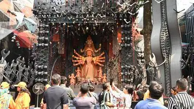 Among the elaborate structures, which are poised to be dismantled for reuse, are four Durga