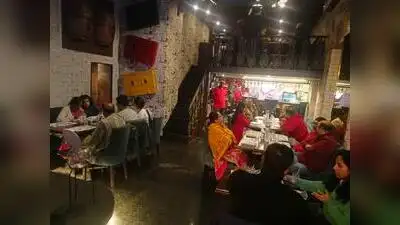 Weekend crowd at a south Kolkata restaurant