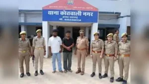 In Pratapgarh, two alleged eve-teasers were paraded by the anti-Romeo squad on Monday —