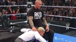 Undisputed WWE Champion Cody Rhodes and Randy Orton met in the ring to sign the contract