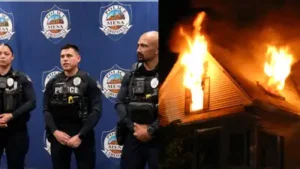 Four Virginia officers received valor awards for rescuing an unconscious man from a burning