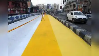 Flyover road surfaces receives festive coat of paint