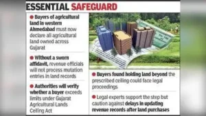 KEY POINTS •Buyers of agricultural land in western Ahmedabad city: The wider industry impact